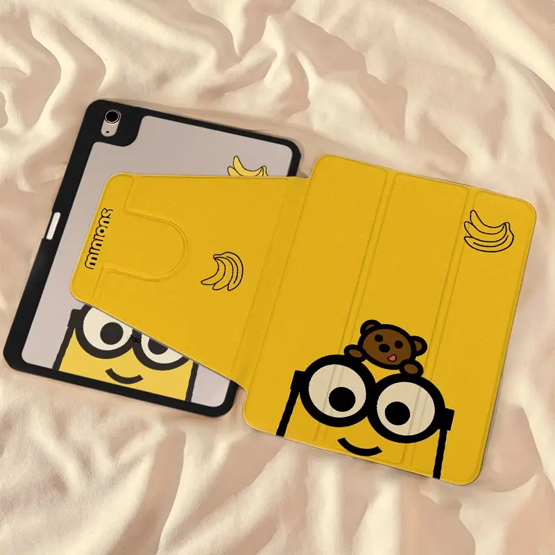 

M-Minions Case for Ipad Pro Case 11inch Cartoon Protective Cover 10th Generation 10.9inch Mini4/5/6 Ipad Air3 Air4 Tablets Cover