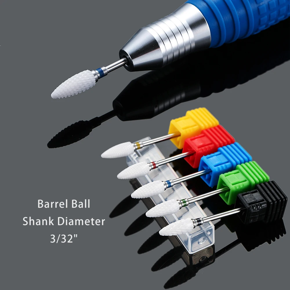 1 SZT. Stożkowy Frez Ceramiczny do Paznokci, Frezarka do Manicure, Frez Karbidowy do Usuwania Skórek, Pilniki do Żelu do Paznokci, Narzędzia do Polerowania Paznokci