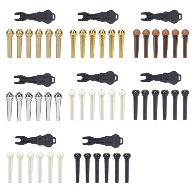 

Бриджевые штифты для акустической гитары с набором съемников мостовых штифтов для бриджевых колков для бас-гитары G99D