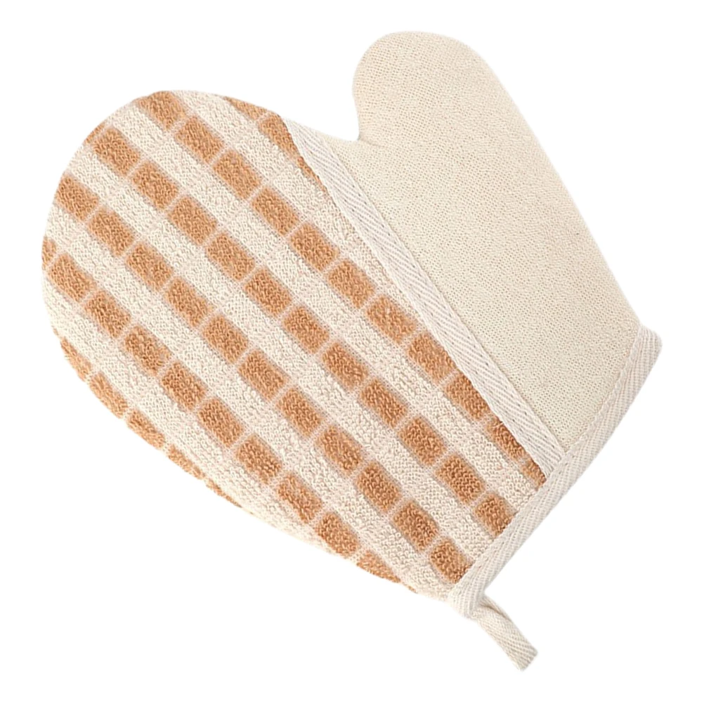 

Linen Exfoliating Shower Mitt Deep Cleansing Bath Glove Diagonal Finger Design Body Scrub Washable Hand Scrub Gloves