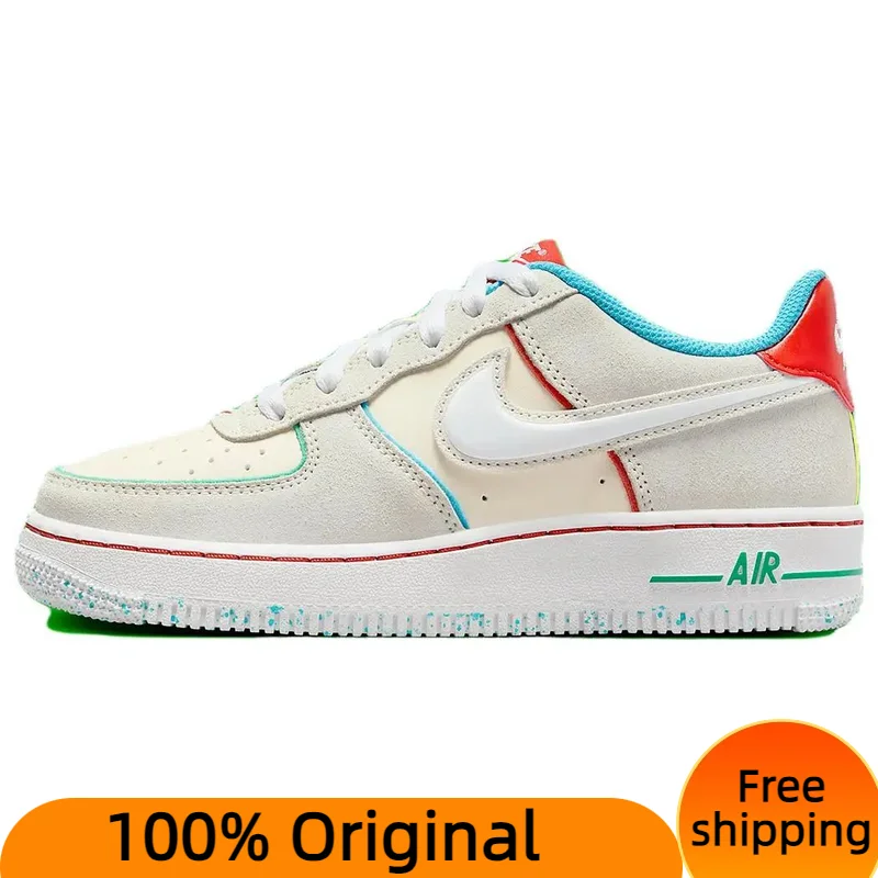 Nike Air Force 1 Low LV8 Holiday Cookies GS Sneakers shoes With Original Box