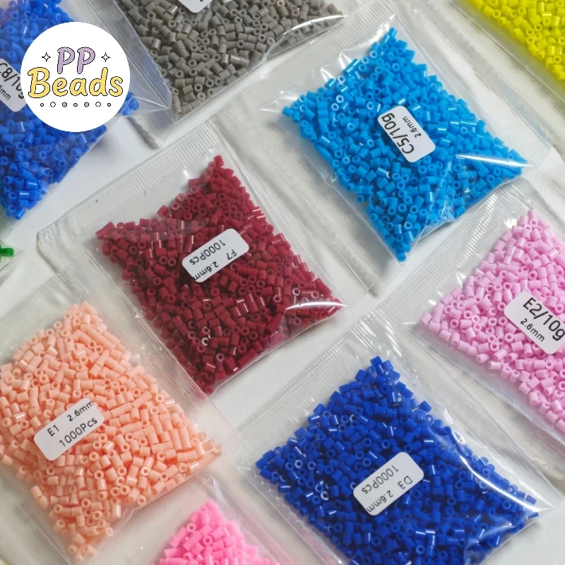 3000pcs Bulk Fuse Beads 2.6mm, Hama Perler Beads Refill Pack, Stress Relief DIY Art Supplies, Hot-Selling Puzzle Bead Craft Set