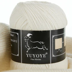 YUYOYE 100% Merino Wool 3-Ply Yarn for DIY Hand Knitting Warm Soft Scarf Cashmere Woven Colorful Hat Lightweight Crochet Threads