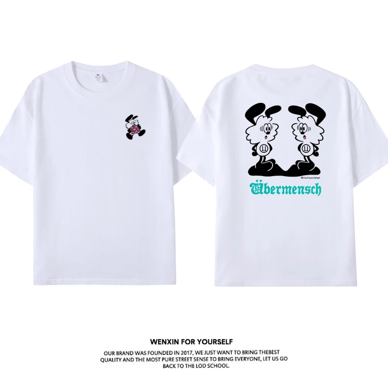 La nueva camiseta de manga corta de algodón de dibujos animados del mismo estilo que el concierto de G-Dragon GD de 2025 en Osaka, Japón, como soporte