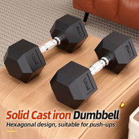 A Pair of Hexagonal Dumbbells, Pvc Coated, with a Metal Core Structure. Hexagonal Design Prevents Rolling. Available in Two Weights: 5kg and 10 Kilograms. This Fitness Equipment Is Suitable for Bodybuilding, Strength Training, and Male Arm Muscle Training, and Can Be Used as a Fitness Accessory. It Is an Ideal Weightlifting Equipment for the Gym, Home or Office.
