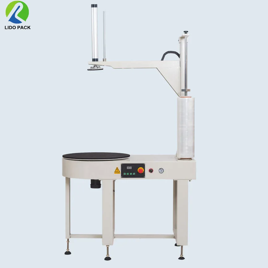 Foot switch control DBC800S  Pallet wtrapping Machine packaging  with Top Pressure Pate  Stretch Film Luggage wrapping