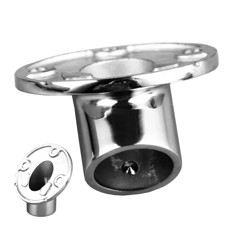1 Pc Stainless Steel Pipe Round Base Railing Round Bottom Socket 1\