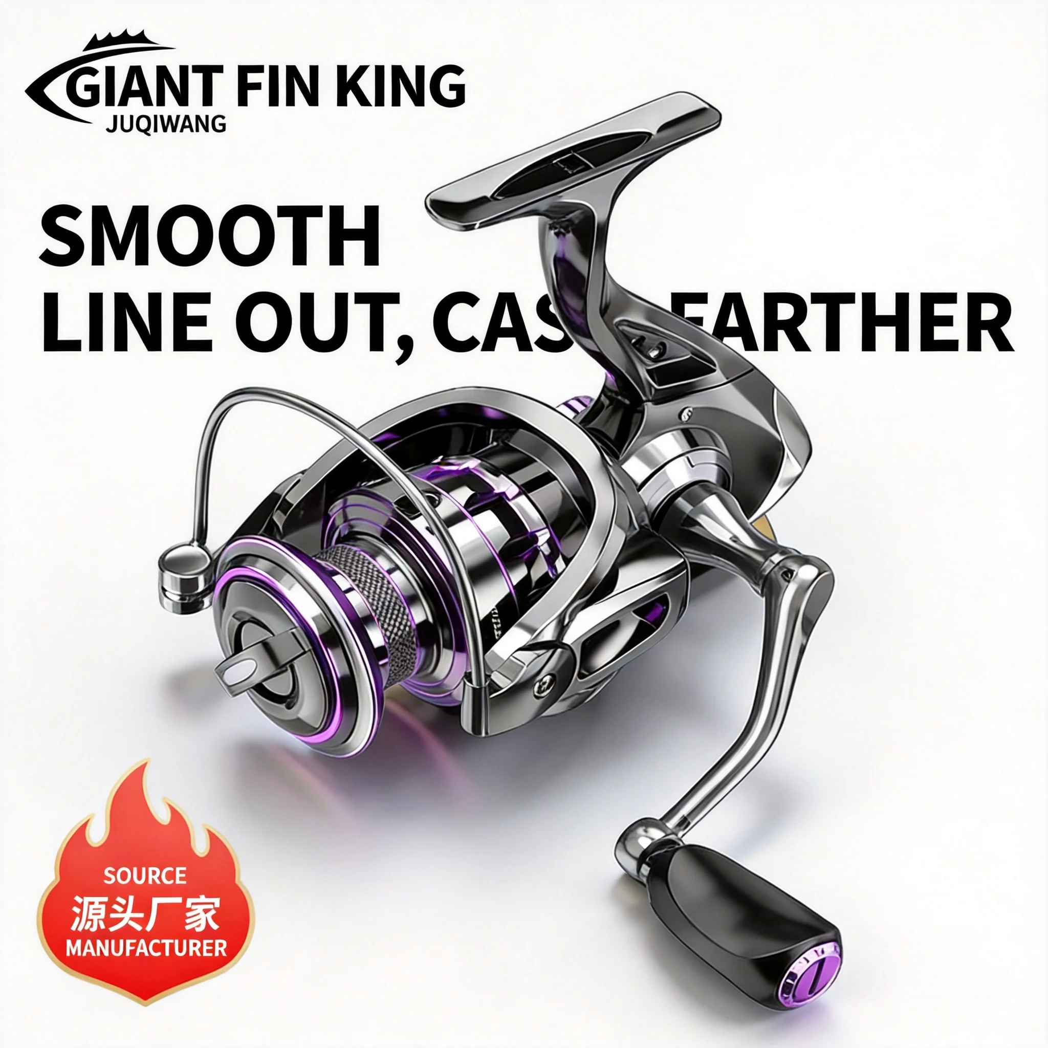 Fishing Rod Fly - Full Metal Spinning Reel For Lure