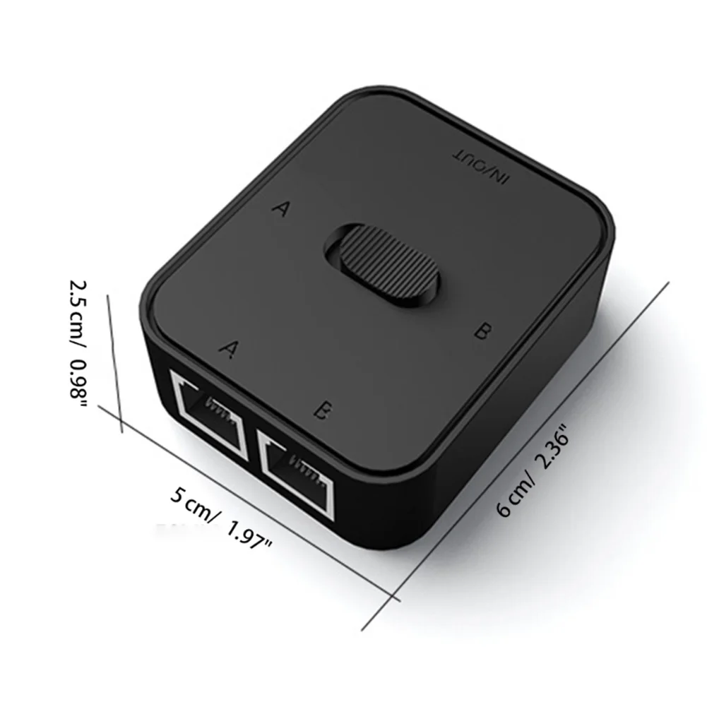 2 Port RJ45 Network Switch Selector Internal External Network Switches 2 in 1 Out/1 in 2 Out Gigabit Network Distributor