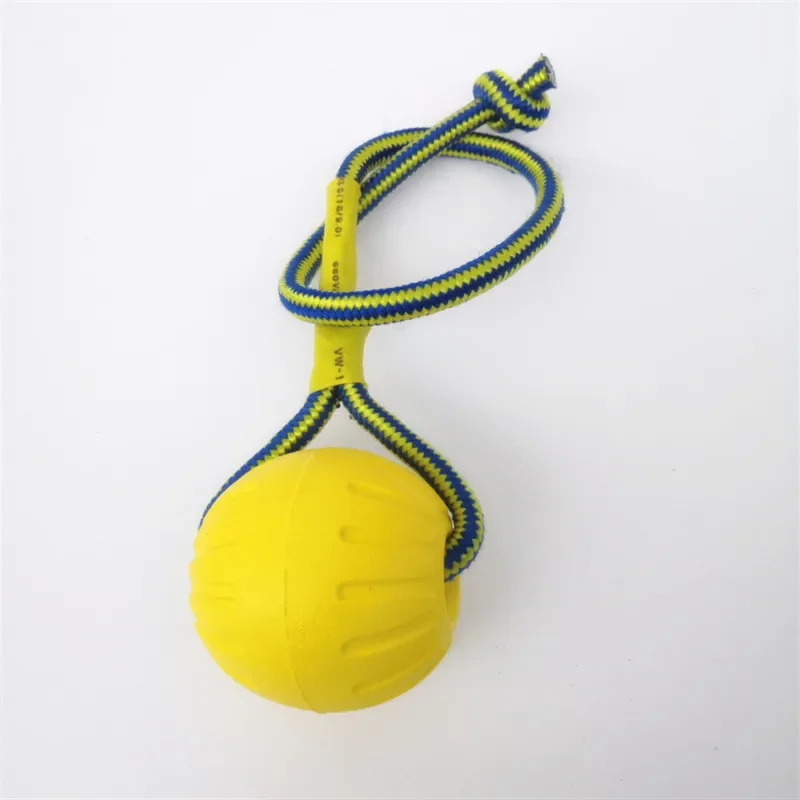 EVA Foam Floating Dog Toy Bite Resistant Circular Ring Pet Toy Outdoor Dog Training Rope Toy Ball