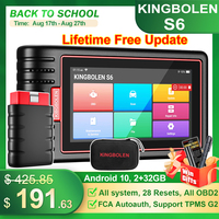 KINGBOLEN S6 All System Car Diagnostic Tools Car OBD Scanner 28 Resets IMMO/BMS/TPMS/ABS Bleeding Lifetime Free Scan Tool