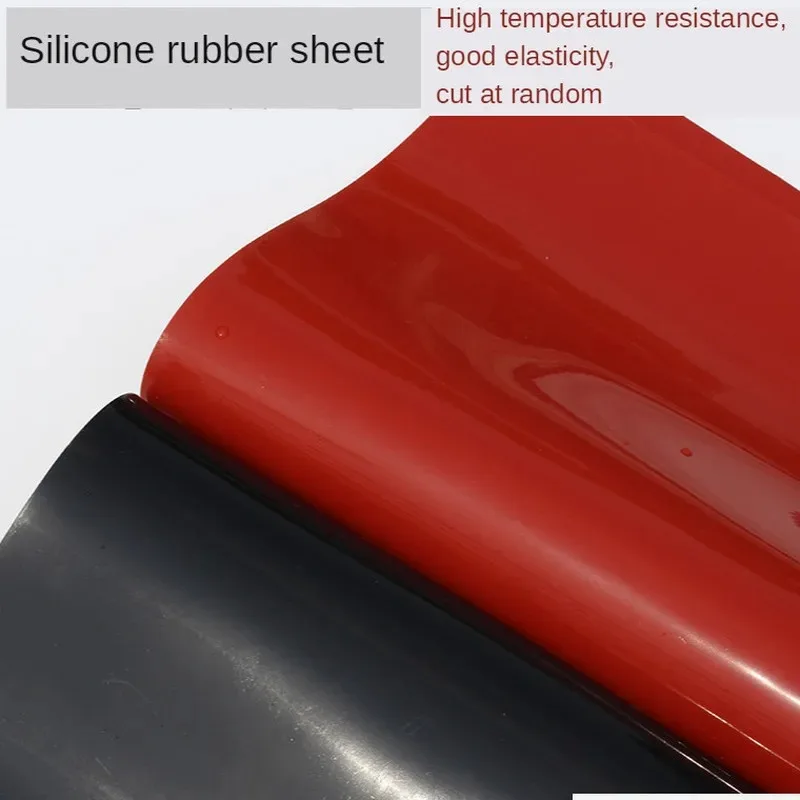 Red/Black 1.5mm/2mm/3mm Silicone Rubber Sheet 500X500mm Black Silicone Sheet, Rubber Matt, Silicone Sheeting for Heat Resistance