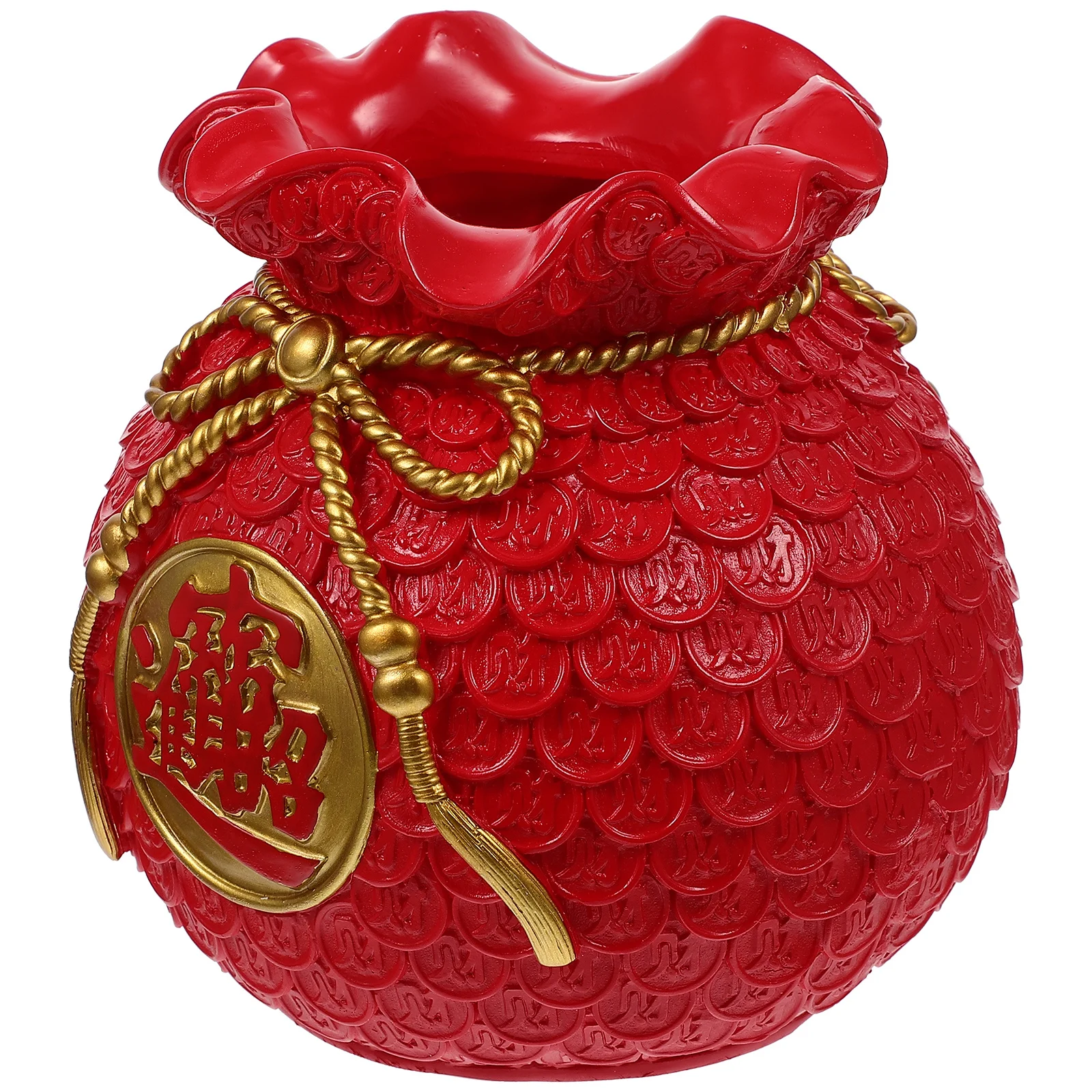 

Money Bag Decorative Vase Resin Luck Bag Flower Container Dried Flower Arrangement Vase Home Desktop Ornament New Year Decor
