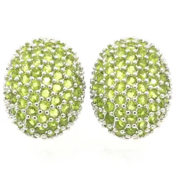 Compre 5 y obtenga 1 gratis, pendientes de plata de boda para mujer con peridoto verde de gran tamaño, morganita rosa, 29x22mm