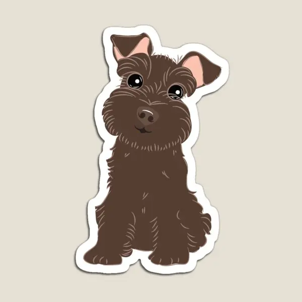 Love Brown Chocolate Miniature Schnauzer  Magnet Home Baby  Kids Refrigerator Funny Toy Children for Fridge Organizer Stickers