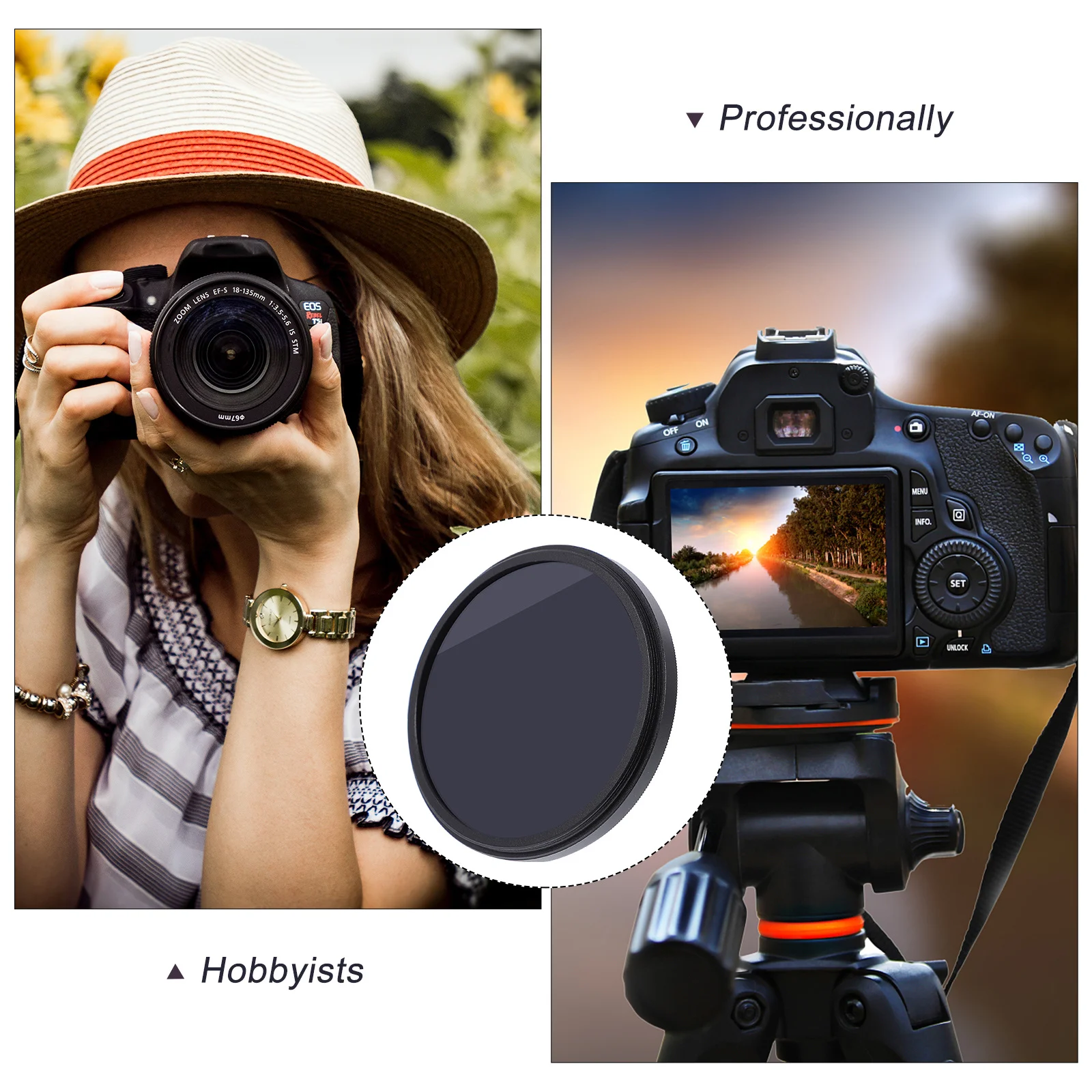 

Adjustable Nd Filter 55mm Variable Neutral Density Camera Filter for Dynamic Scenes Waterfalls Streams Waves Photography