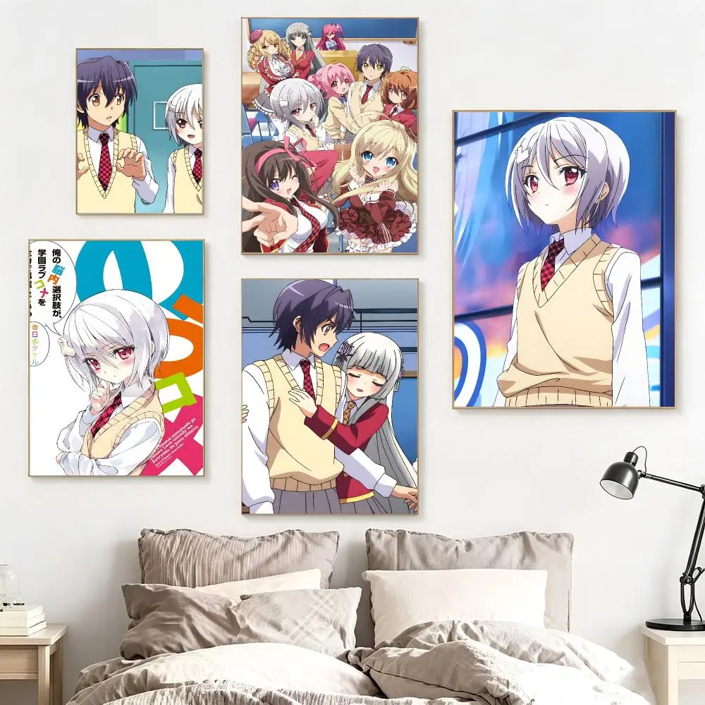 School Anime Noucome Poster impermeable para el hogar sala de estar dormitorio bar decoracion estetica