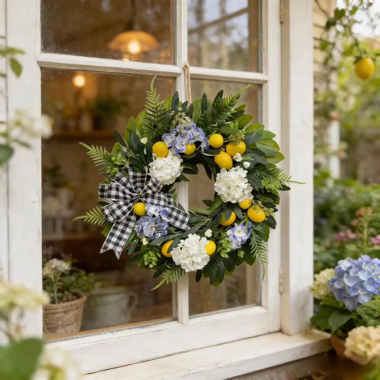 Outdoor Wall Decor Summer Floral Hanging For Summer Parties Delicate Natural Appearance Sturdy Outdoor Material