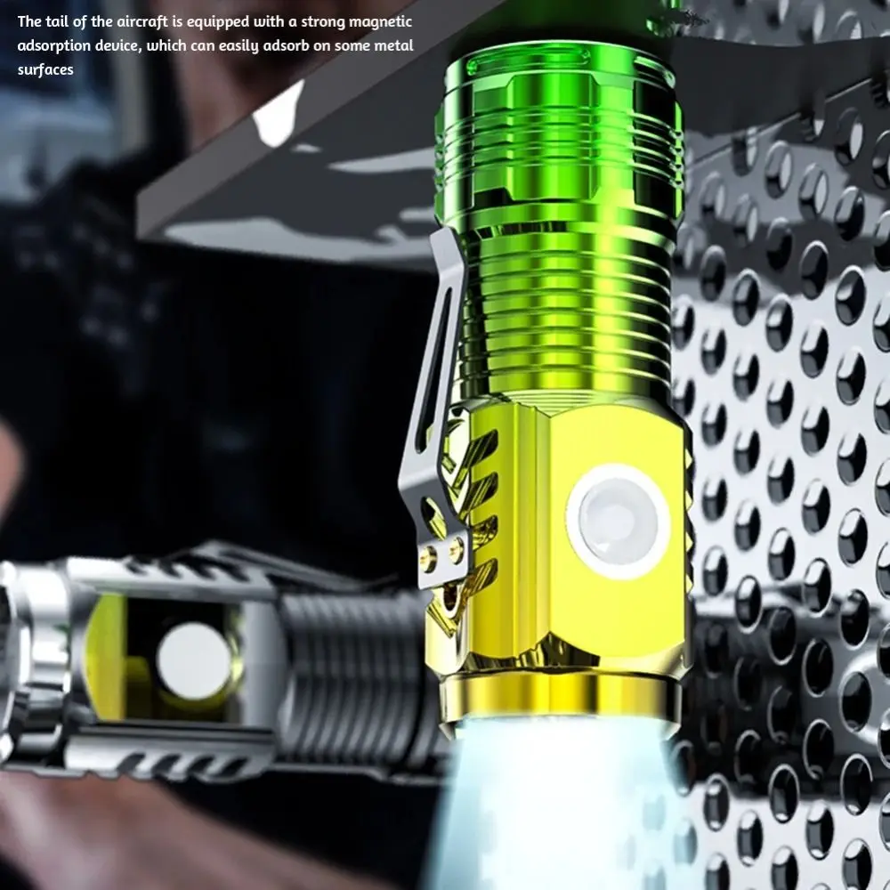 With Clip Three-Eyed Mini Flashlight Multi-Uses Mini Flash Super Power Flashlight Portable Rechargeable Emergency Flashlights