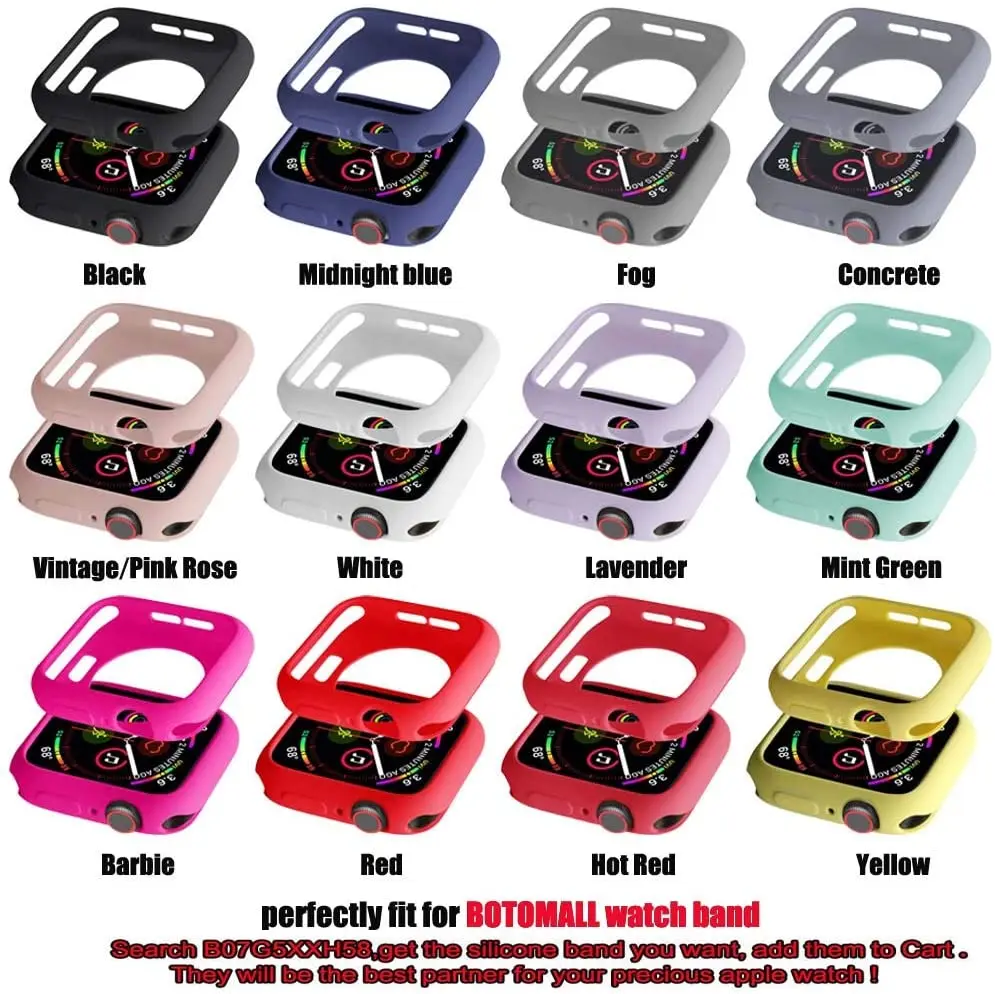 Мягкий силиконовый чехол для Apple Watch Ultra 9 8 7 49 мм 45 мм 41 мм Защитный чехол для iWatch Series SE 6 5 4 3 44 мм 40 мм 42 мм 38 мм