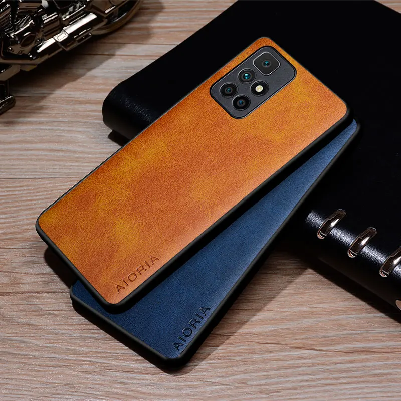 phone Case for Xiaomi Redmi 10 2022 coque Luxury Vintage leather Skin covers for xiaomi redmi 10 case funda capa