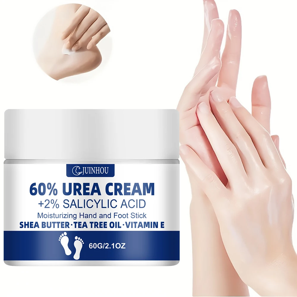 JUINHOU 60% Urea Fußcreme für rissige Fersen, trockene Haut, intensive Feuchtigkeitspflege, Hornhautentferner, glatte Haut, tägliche Fußpflege – Detail 8