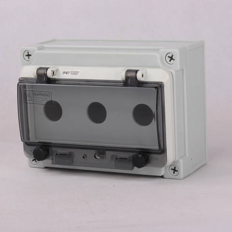 ABS Waterproof Button Junction Box With Protection Window Hood Plastic IP67 Project Enclosure Box With Protective Window Cover