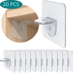 Shelf Support Sticky Nail Self-adhesive Wardrobe Shelf Support Clip Wall Hanging Rack Partition Punch-free Hook Strong Bracket