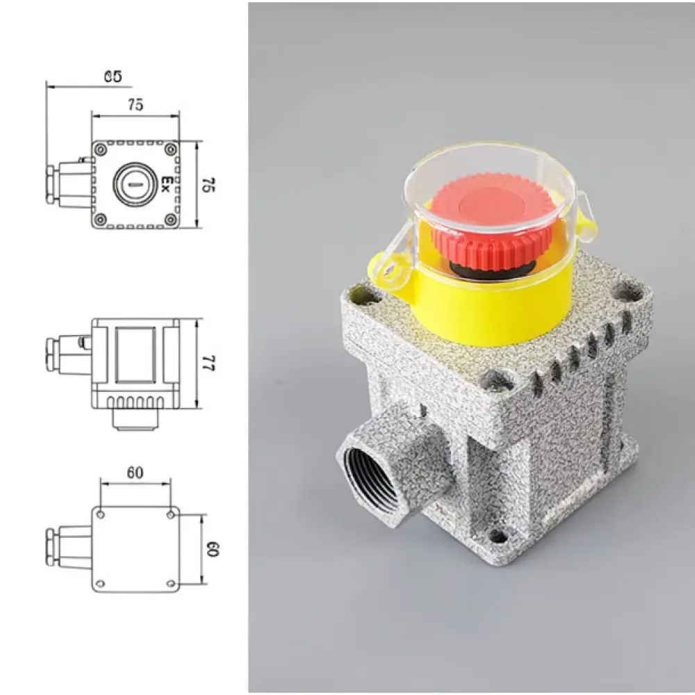 Industrial Explosion Proof Switch Enclosure Emergency Stop Push Button Control Station For Automated Factory Machinery