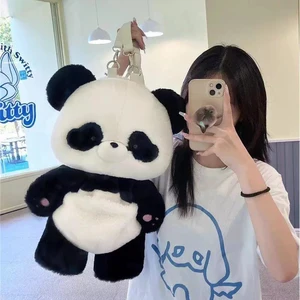 Netter Panda -Cartoon -Rucksack, weiche Plüsch -Schultasche für Mädchen, Versicherung 10 Hauptverkauf Panda School Rucksack - №3