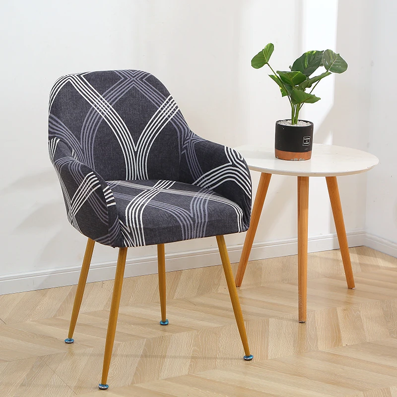 Modern High Arm Chair Cover Stretch Spandex Dining Chair Covers Slipcover Seat Covers for Computer Chairs Office Home