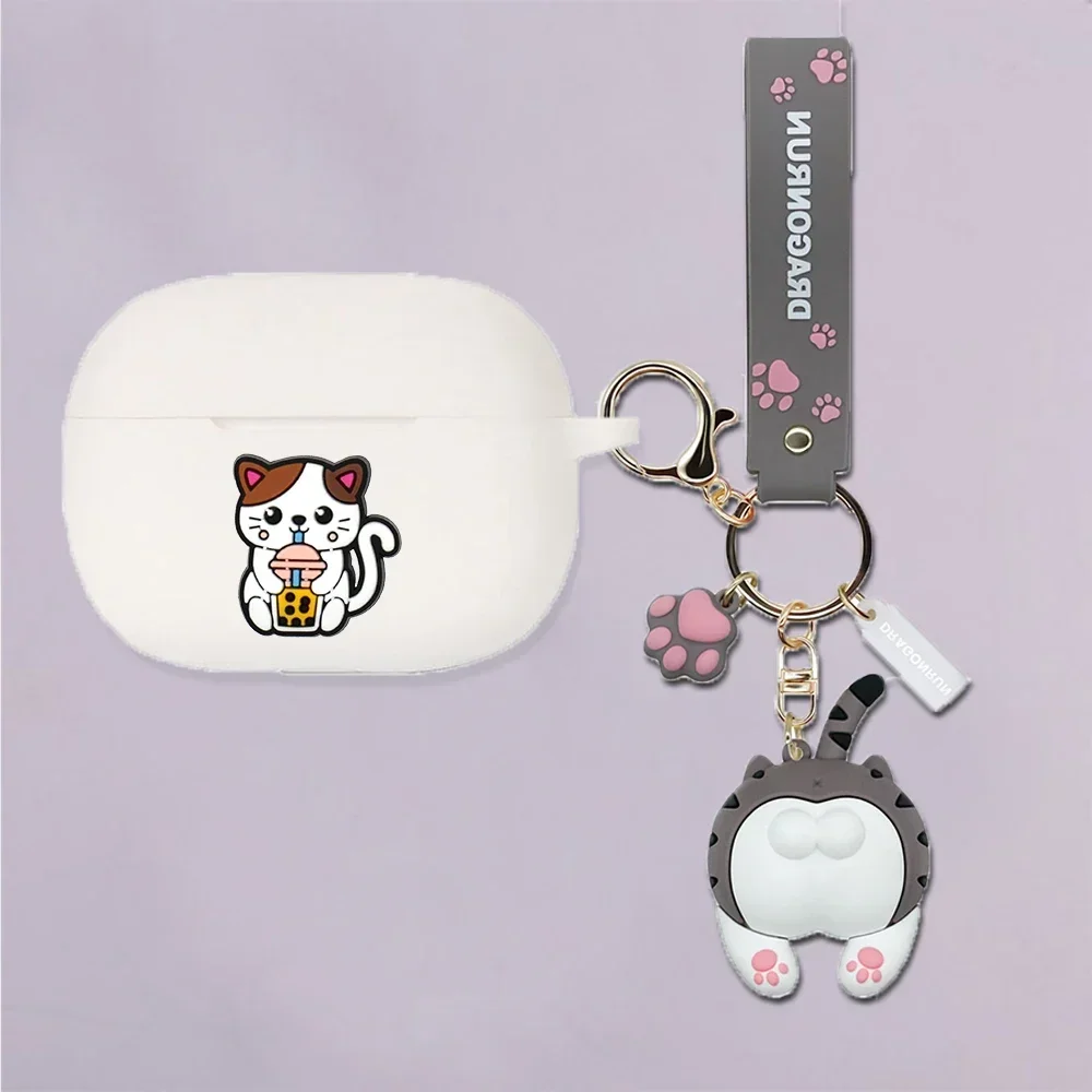 Funda de dibujos animados para PHILIPS TAT2206, bonita funda de silicona para auriculares con colgante de gato/perro/aguacate, tat2206