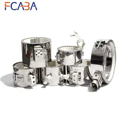 FCABA Electric Ceramic Band Heater 100mm Diameter 50~100mm Height 110V/220V/380V 780W/1200W/1400W/1500W Heating Element