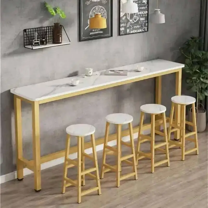 

Tables Home Luxury Modern Wall Light Bar Balcony High Bar Table Restaurant Long Tables Partition Narrow Table for Bar Furniture