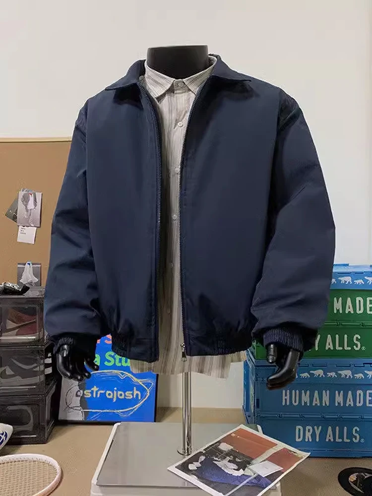 เสื้อแจ็คเก็ตผู้ชายสไตล์อเมริกันแนวสตรีทแฟชั่น แบรนด์ดัง สำหรับฤดูใบไม้ร่วงและฤดูหนาว  ทรงบอมเบอร์/เบสบอล ผ้าฝ้าย  สำหรับวัยรุ่น