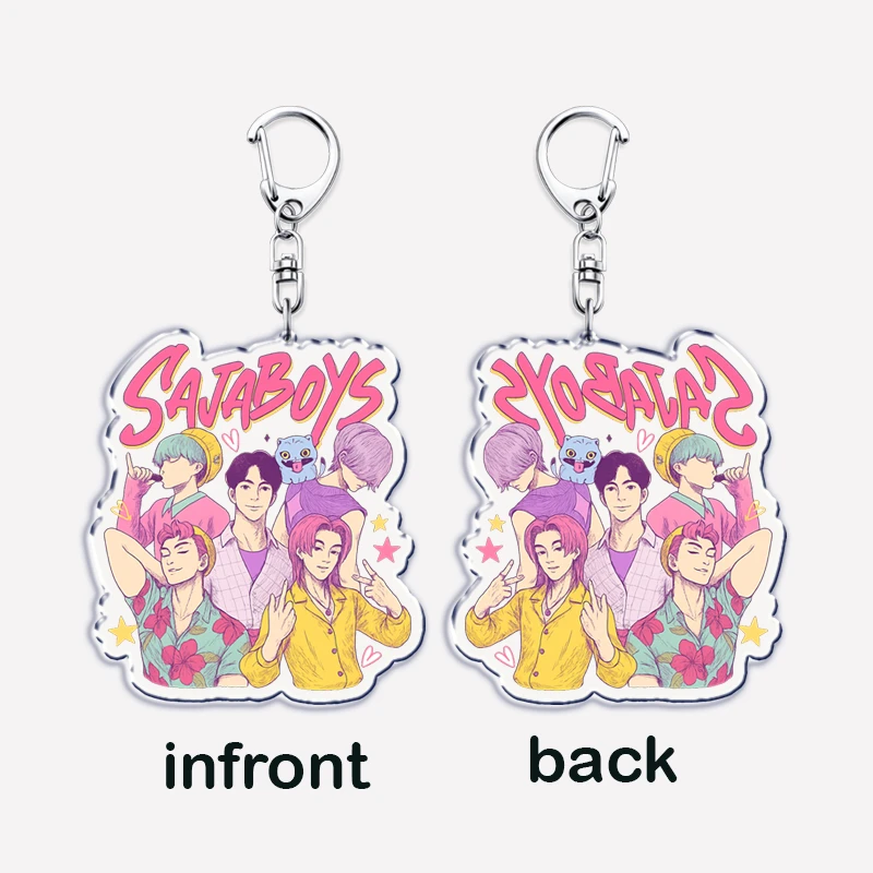 Carino Kpop Band Demon Hunters Huntrix Saja Ragazzi Portachiavi per Accessori Gioielli Rumi Zoey Jinu Derpy Tiger Portachiavi Ventole Regali
