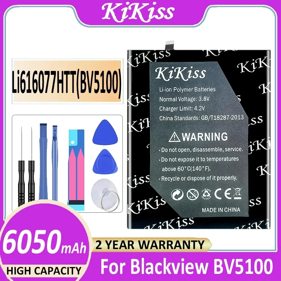 

6050mAh KiKiss Battery Li616077HTT For Blackview BV5100 Bateria