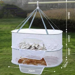 Three-layer drying net anti-mosquito drying fish net strong and durable dry goods net drying salted fish drying drying artifact