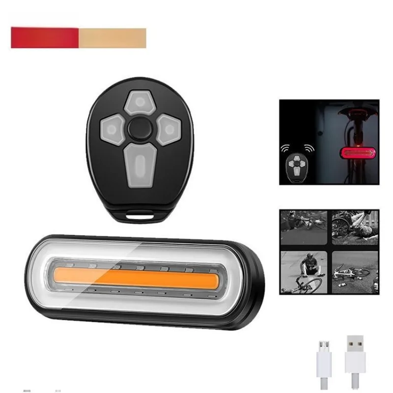 

Waterproof Super Bright Bicycle Light, Remote-Controlled Turn Signal Tail Light for Mountain/Road Bikes, Night Riding