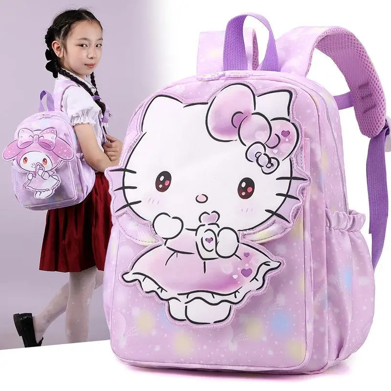 

Школьная сумка Sanrio Kuromi для детского сада My Melody Purple, новый стиль Hello Kitty, маленький класс, популярный милый мультфильм, детская мода для малышей