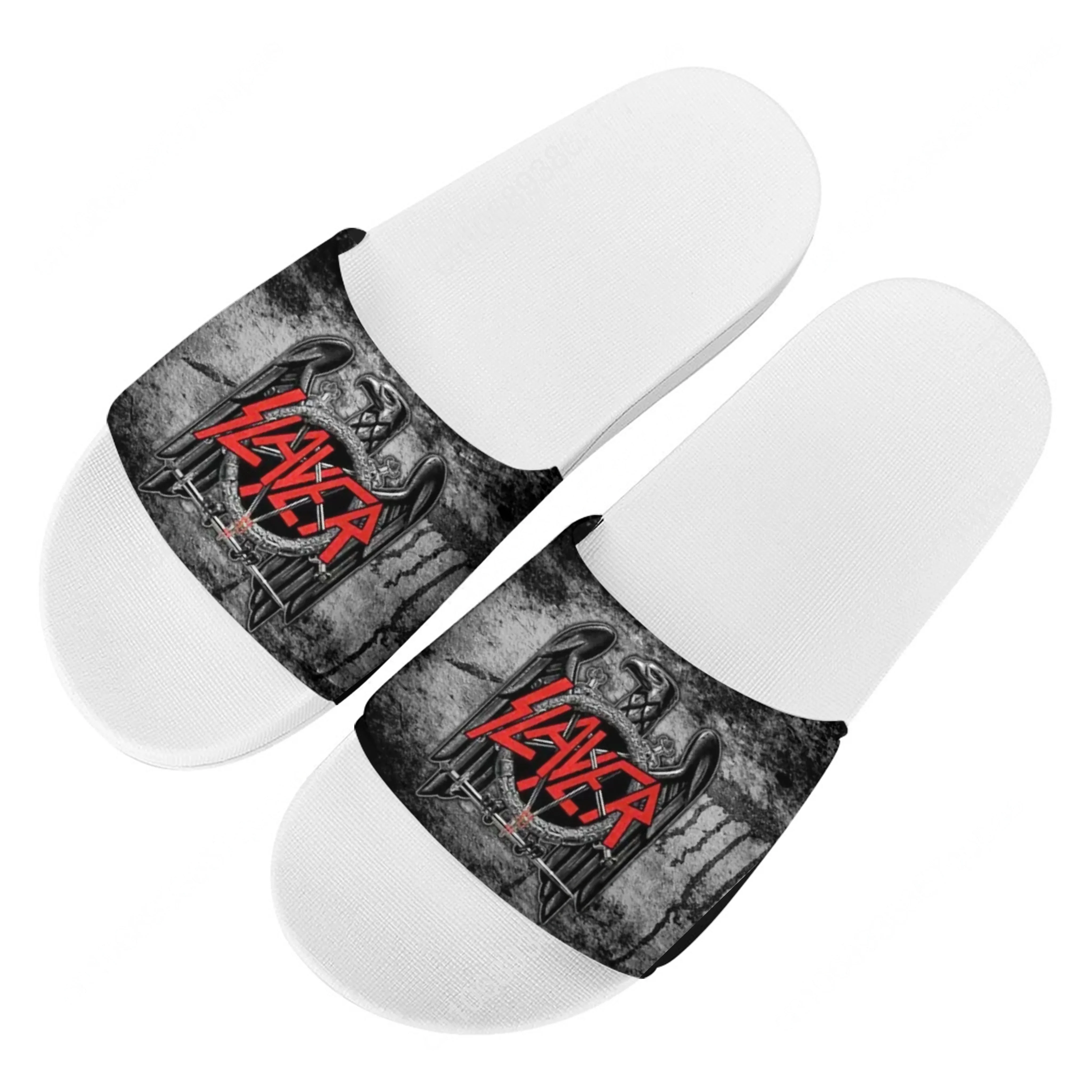 

Slayer Heavy Metal Rock Band Slippers Home Water Shoes Mens Womens Teenagers Outdoor Beach Sandals Custom Summer Slipper