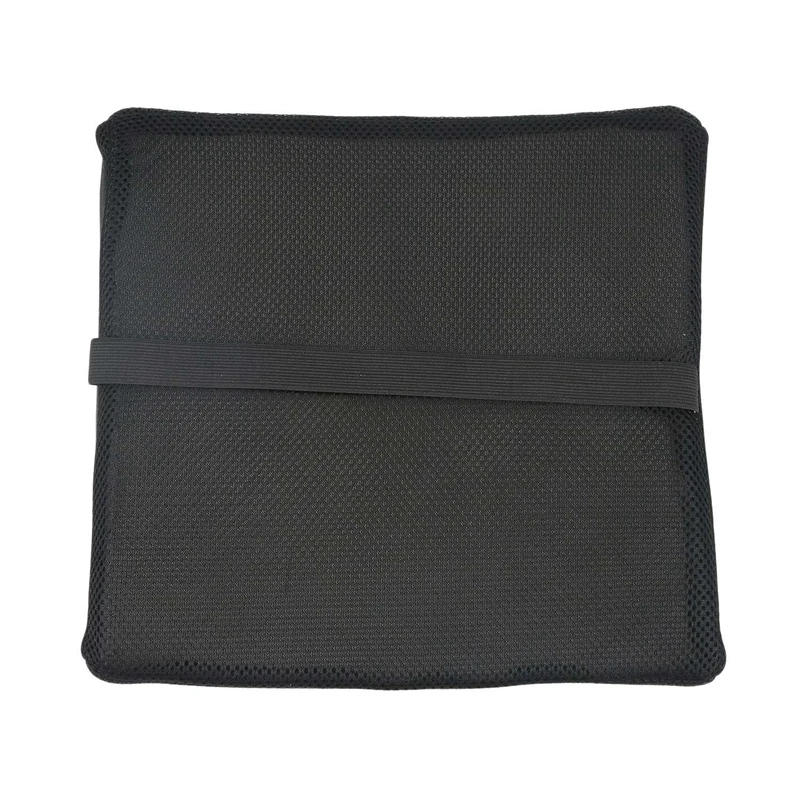 Espuma de memória Almofada de apoio lombar, assento, cadeira, escritório, casa, carro, preto, 2 pcs