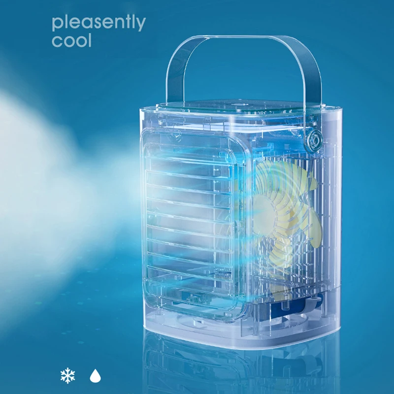 Climatiseur portable, humidificateur d'air multifonctionnel avec pack de glace, ventilateur indispensable pour la maison et le bureau, nouveauté 2024