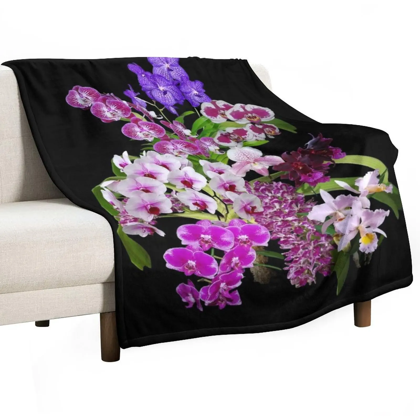 

Orchids - Cool and Restful Colors! Throw Blanket fluffy For Sofa Thin Warm Blankets