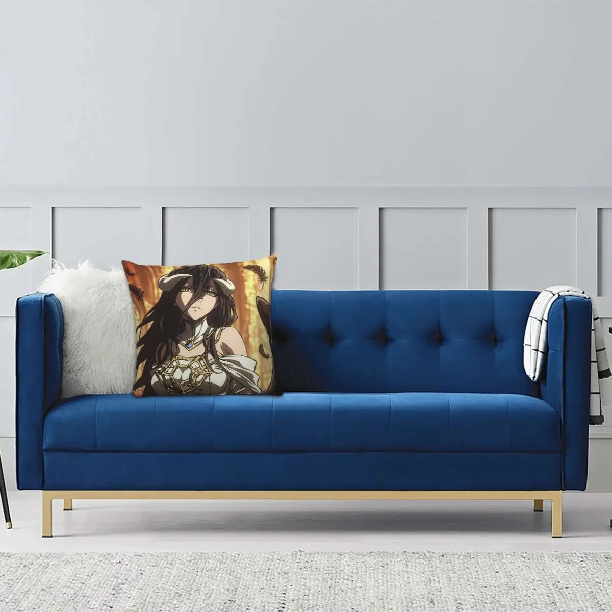 Anime Overlord Albedo Game Square Pillowcase Pillow Cover Cushion Decor Comfort Throw Pillow for Home Living Room