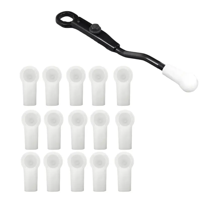 15Pcs For Porsche 986 987 Boxster(1997-2012) Car Top Push Rod Joint End Cap 98656127902 White Head Cover Caps Convertible-AS55