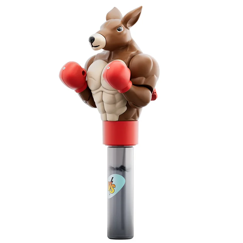 Juguete divertido de pistola de agua de dibujos animados de interacción para varias personas, pistola de agua de combate con prensa de boxeo de canguro muscular de descompresión divertida y creativa.