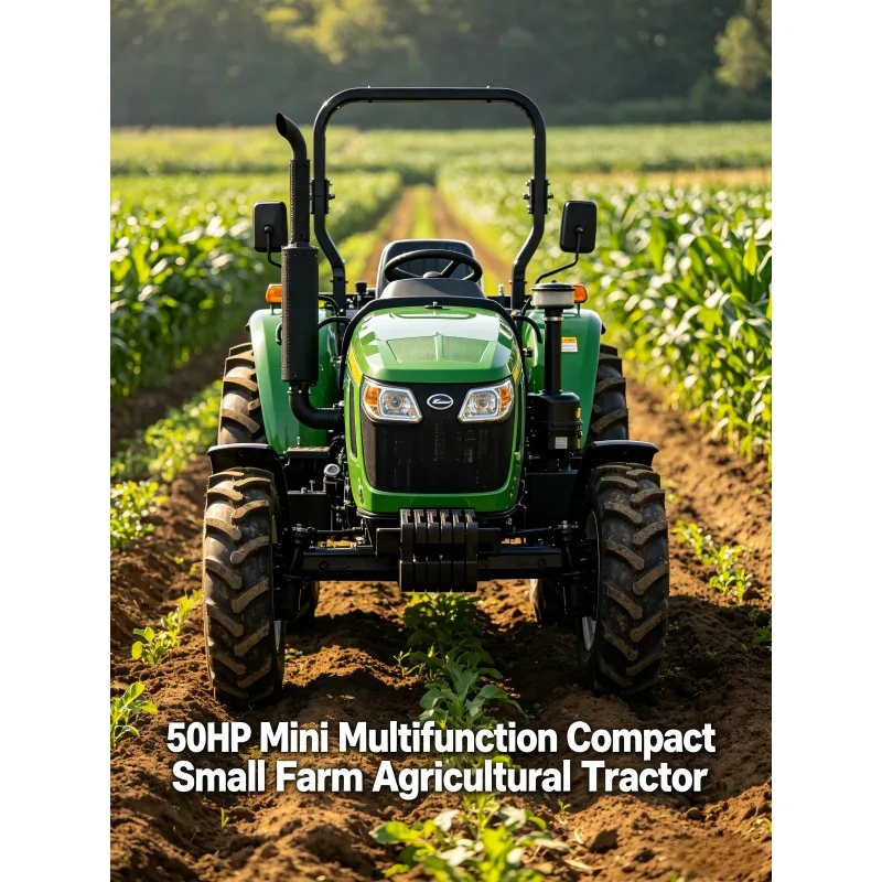 Multipurpose 4 Wheel Drive Compact Tractor 50HP 60HP 70HP Rural Agricultural Working Machine