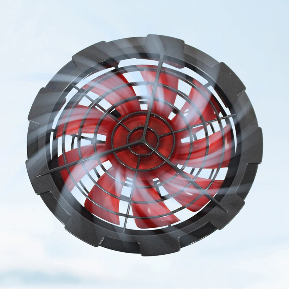 سترة مروحة تبريد بدلة تكييف الهواء 21 فولت، مروحة زوبعة غير مستقيمة بدون فرش مع حجم هواء عالي للتبريد السريع