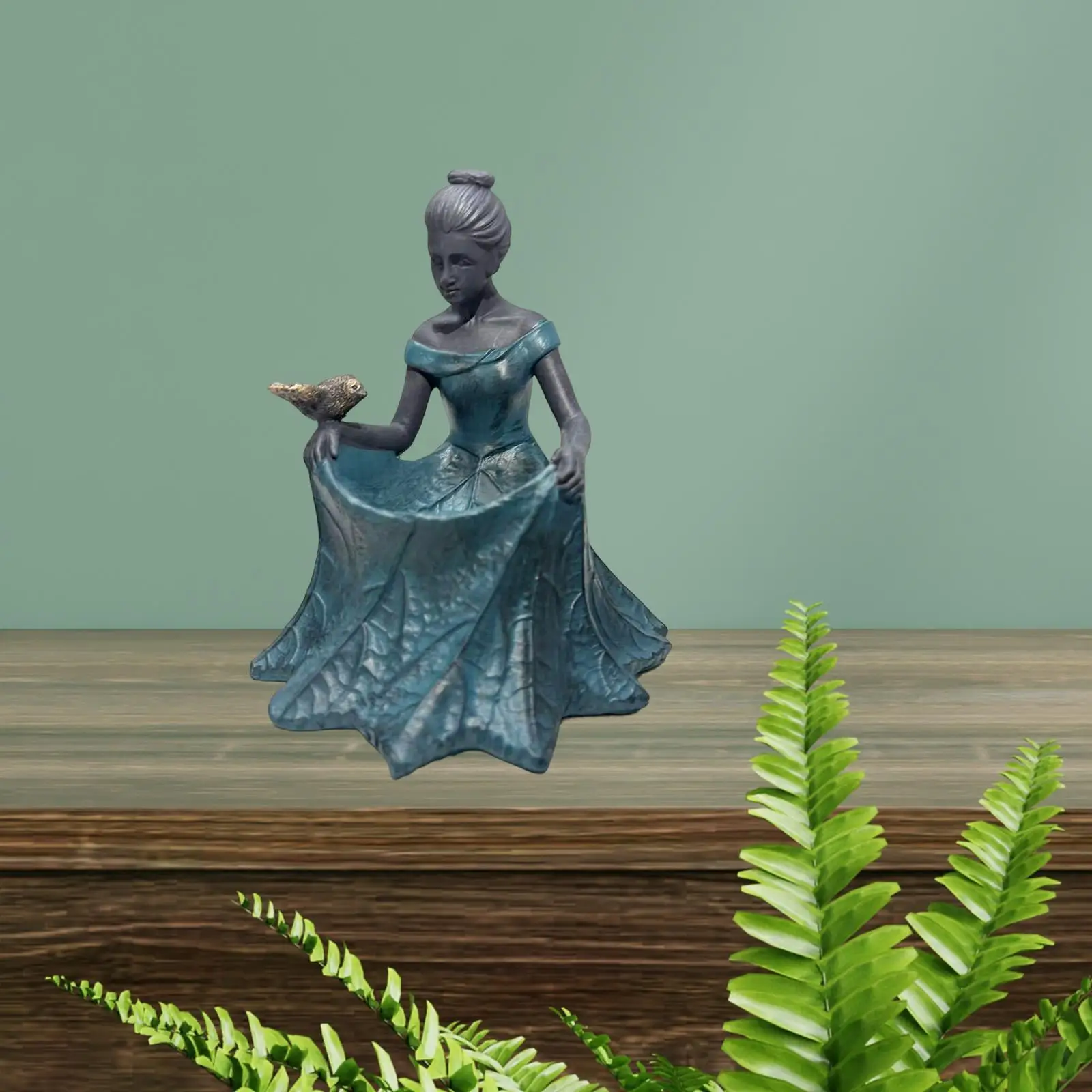 

Декоративная скульптура-поилка для птиц Angel Curtsy: кормушка, ванночка, чаша для воды, станция для кормления и поения диких птиц на террасе, веранде, во дворе, на патио